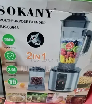 Sokany Sk-03043 2-in-1 Multi-Purpose Blender and Food Processor 1700w