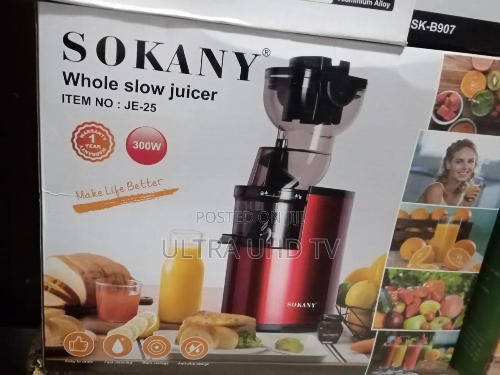 Sokany Je-25 Whole Slow Juicer, a 300w Masticating Extractor Designed