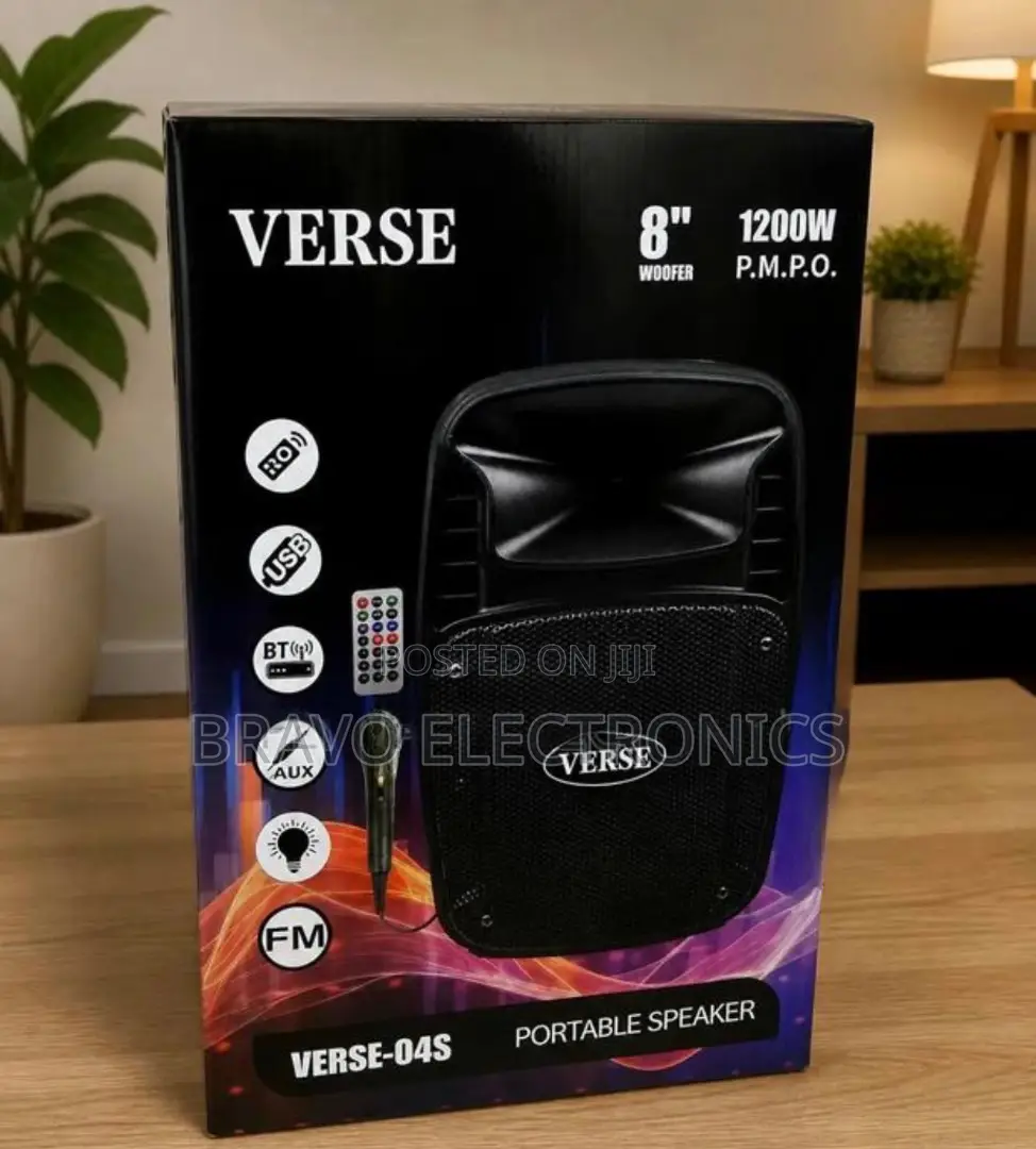 Verse Speaker Portable 8” Party Speaker 1200w