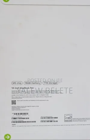 New Laptop Apple MacBook Pro 16GB Apple M1 SSD 1T