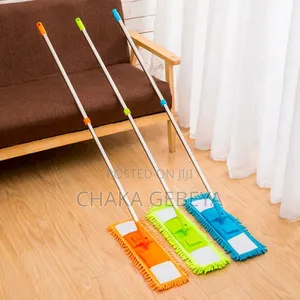 Hands-Free Wringing Mop for Floors, Glass, Walls - No More Wet Hands