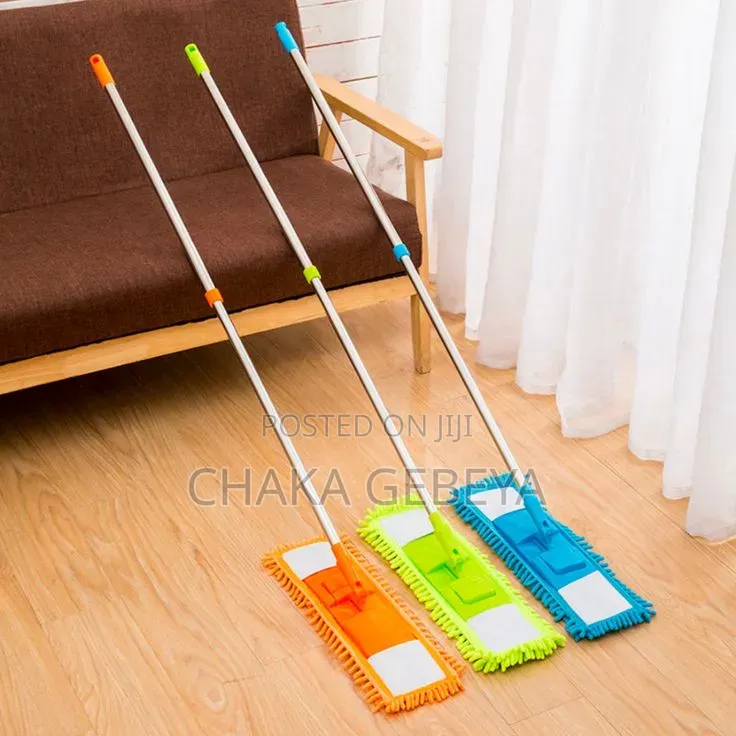 Hands-Free Wringing Mop for Floors, Glass, Walls - No More Wet Hands