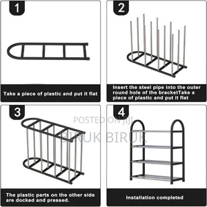 4 Layer Stainless Steel Shoes Rack