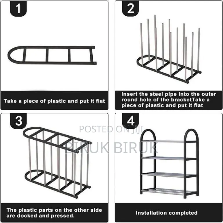4 Layer Stainless Steel Shoes Rack