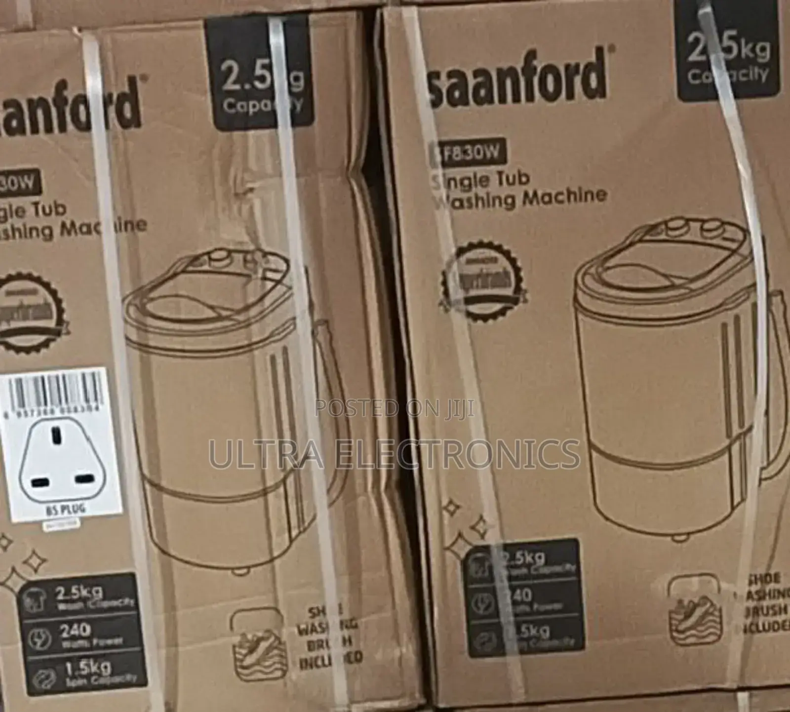 Sanford Sf830w Single Tub Washing Machine With a 2.5 Kg Capacity, Spec