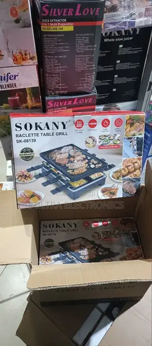 Sokany Raclette Table Grill (Model Sk-08139), Featuring a 1600w Power