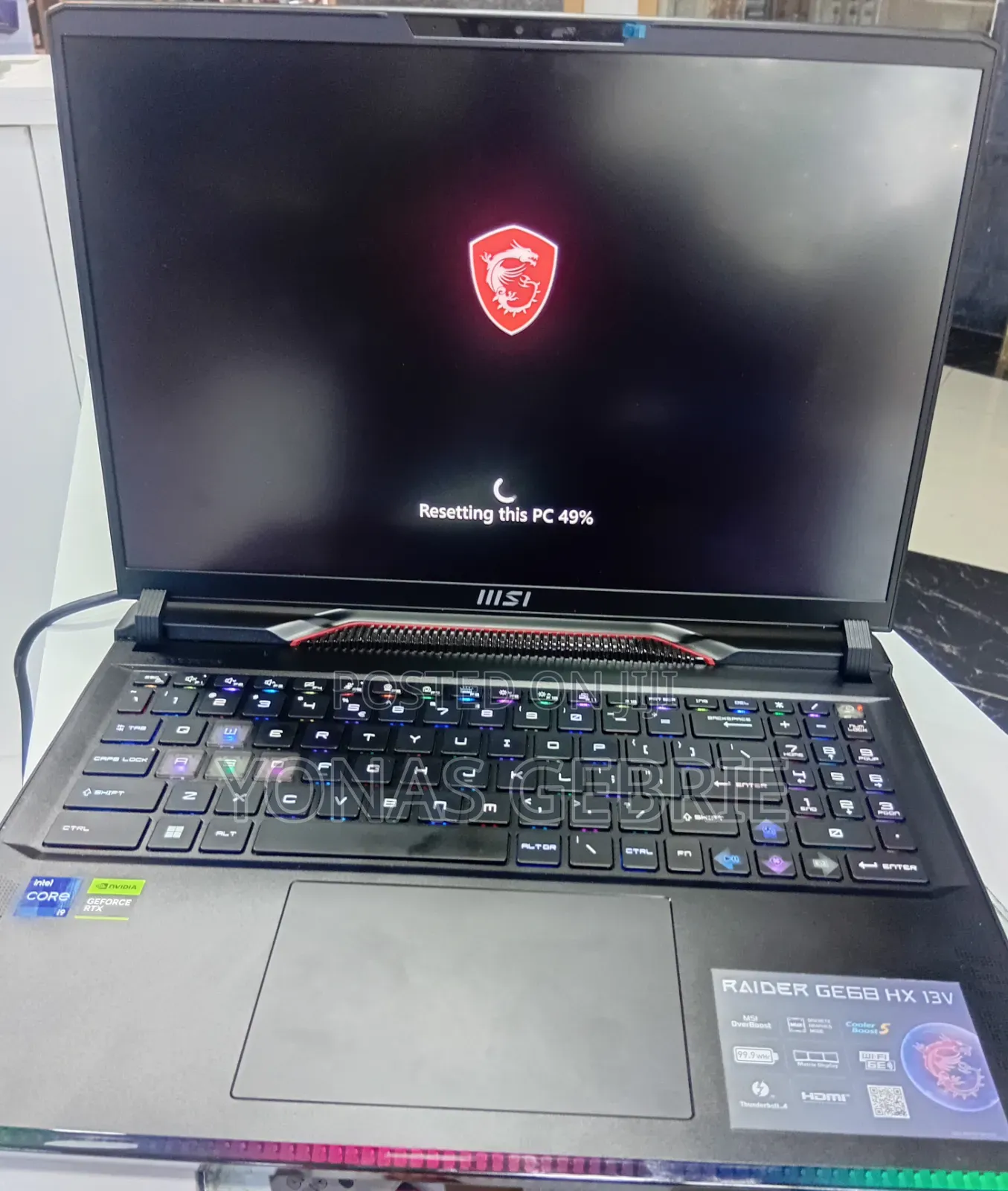 New Laptop MSI 32GB Intel Core i9 SSD 1T