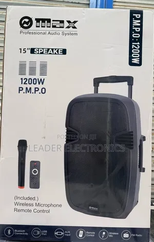 Max Professional Audio System 15" Speaker – 1200w Power