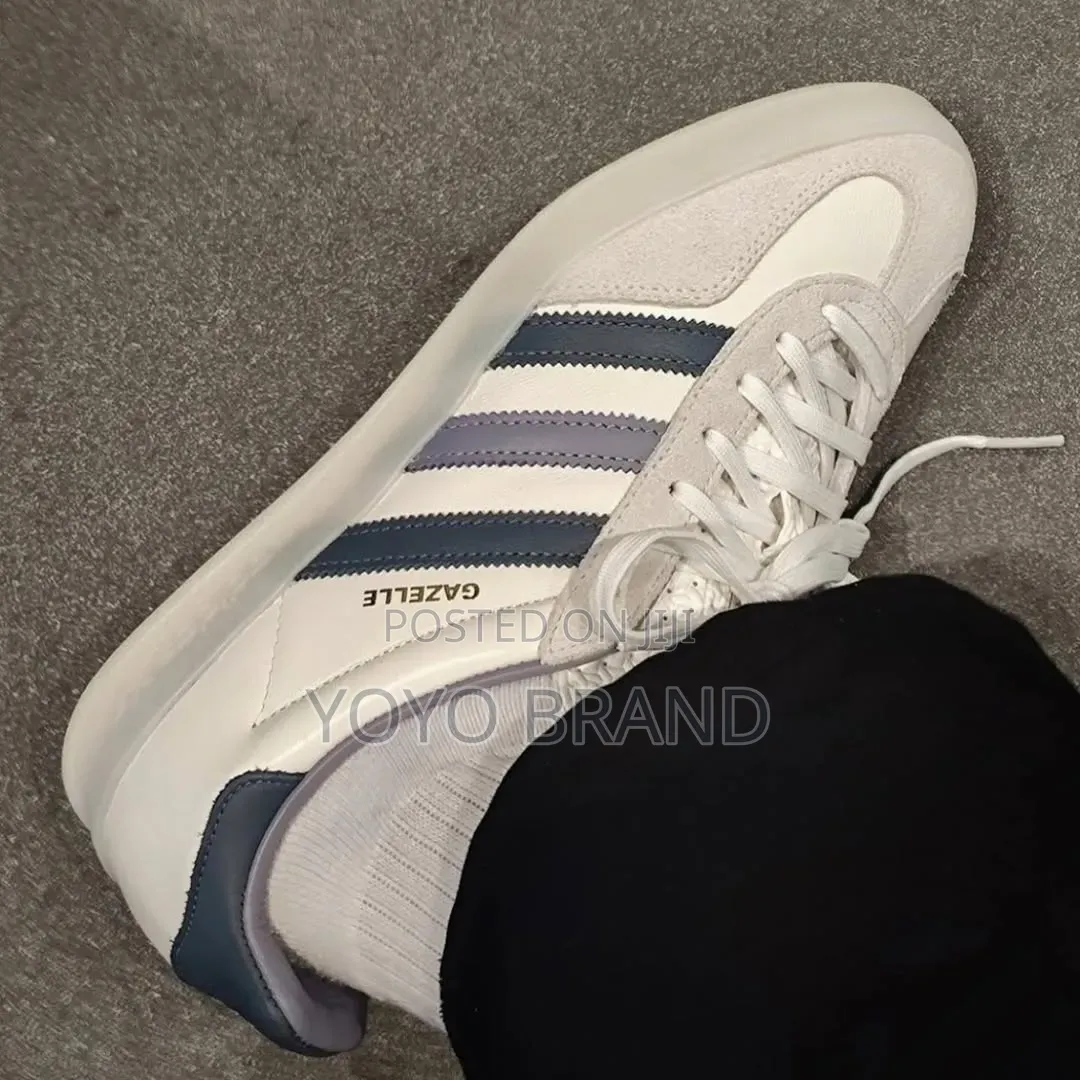 Adidas Gazelle Indoor White/Blue Unisex Fashion Sneaker