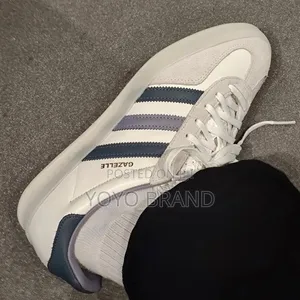 Adidas Gazelle Indoor White/Blue Unisex Fashion Sneaker