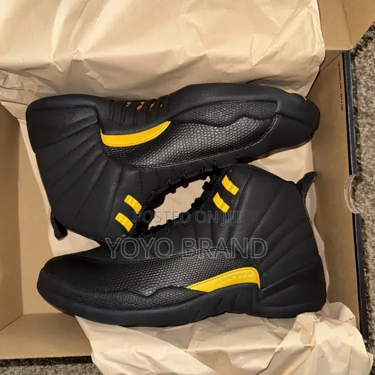 Air Jordan 12 Retro Unisex "Black Taxi"Unisex Fashion Boots