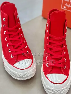 New Arrival Unisex All Star Converse Chunk Plus Red Fashion Boots
