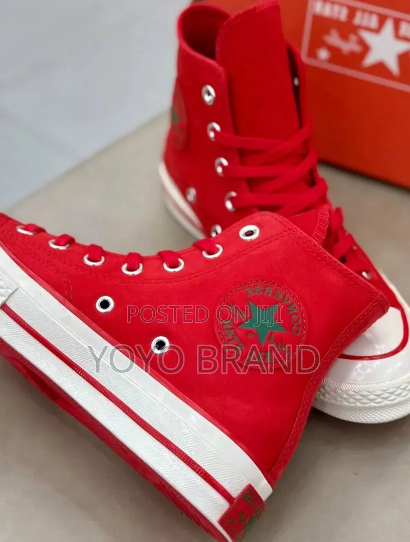 New Arrival Unisex All Star Converse Chunk Plus Red Fashion Boots