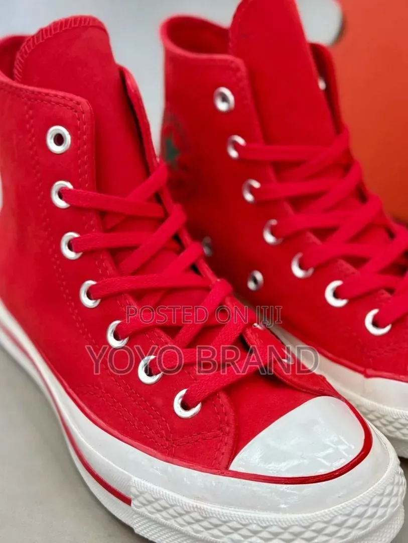 New Arrival Unisex All Star Converse Chunk Plus Red Fashion Boots