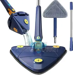 Rotary Triangle Self Twisting Cleaning Mop ራሱን የሚጨምቅ መወልወያ