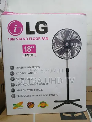 Lg 18-Inch Stand Floor Fan (Model Fs50) Designed for Cooling Spaces.