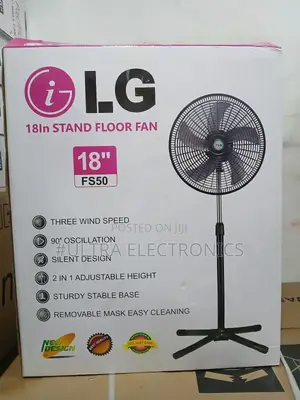 Lg 18-Inch Stand Floor Fan (Model Fs50) Designed for Cooling Spaces.
