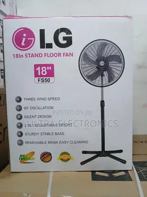 Lg 18-Inch Stand Floor Fan (Model Fs50) Designed for Cooling Spaces.