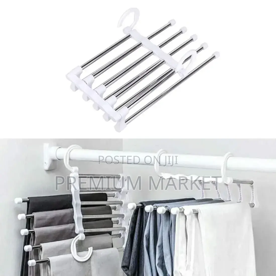 5-in-1 Multi-Layer Hanger የልብስ መስቀያ