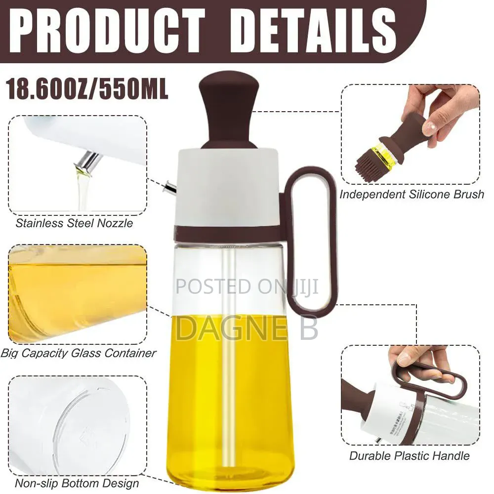 2 in 1 Oil Brush and Dispenser Tool የዘይት መቀነሻ እና መቀቢያ