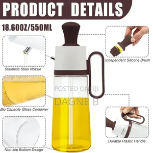 2 in 1 Oil Brush and Dispenser Tool የዘይት መቀነሻ እና መቀቢያ