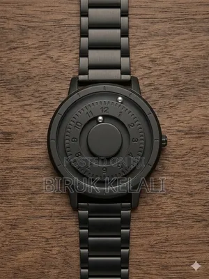 Magneto Magnetic Watch Featuring a Black Stainless Steel Band