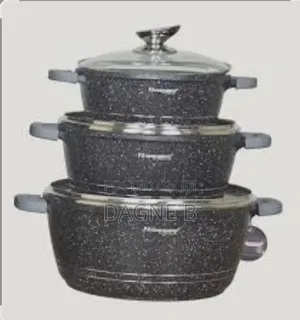 Rosenberg 3-Piece Cookware Pot Set ሮዘንበርግ ሴራሚክ ድስት
