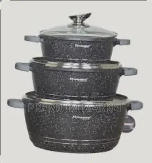 Rosenberg 3-Piece Cookware Pot Set ሮዘንበርግ ሴራሚክ ድስት