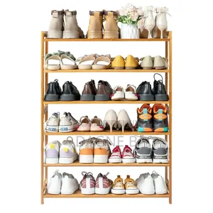 6-Tier Natural Bamboo Shoe Rack የተፈጥሮ የቀርከሃ ጫማ መደርደሪያ