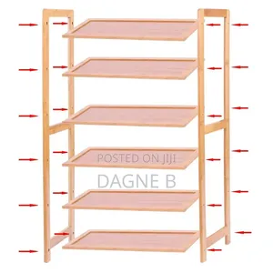 6-Tier Natural Bamboo Shoe Rack የተፈጥሮ የቀርከሃ ጫማ መደርደሪያ
