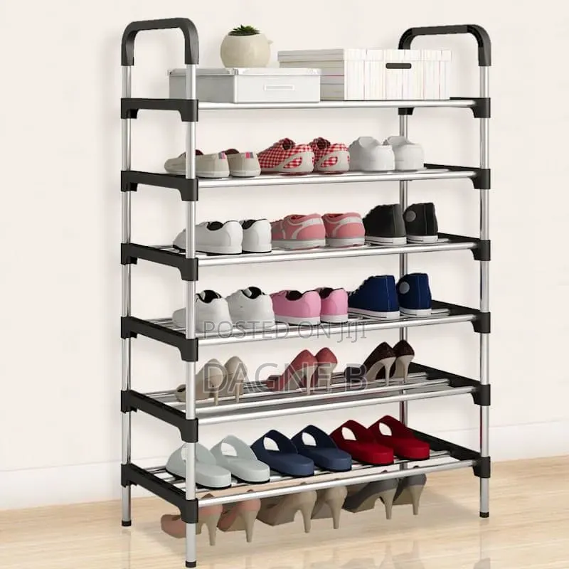 6 Tier Stainless Steel Shoe Rack የብረት የጫማ መደርደሪያ