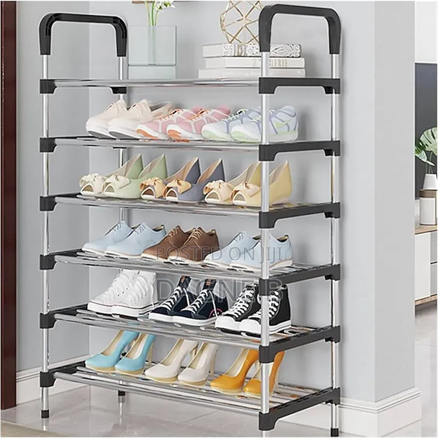 6 Tier Stainless Steel Shoe Rack የብረት የጫማ መደርደሪያ