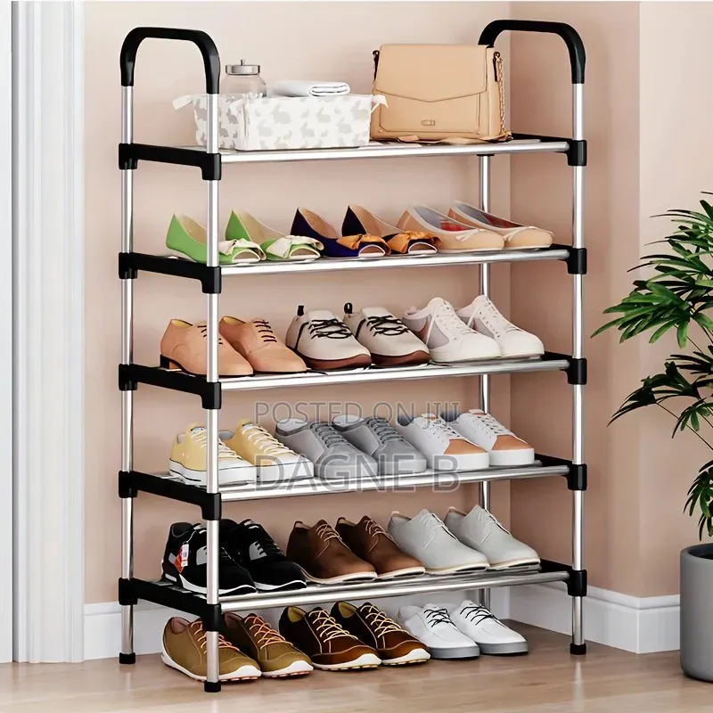 6 Tier Stainless Steel Shoe Rack የብረት የጫማ መደርደሪያ
