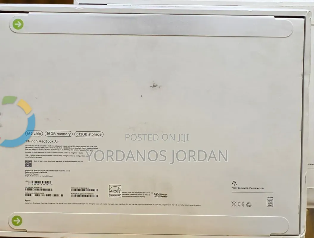 New Laptop Apple MacBook Air 2026 M5 13-inch 16GB Apple M5 SSD 512GB