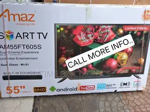 Amaz 55'' New 2024 Smart Tv 5 Year Warranty_free Delivery