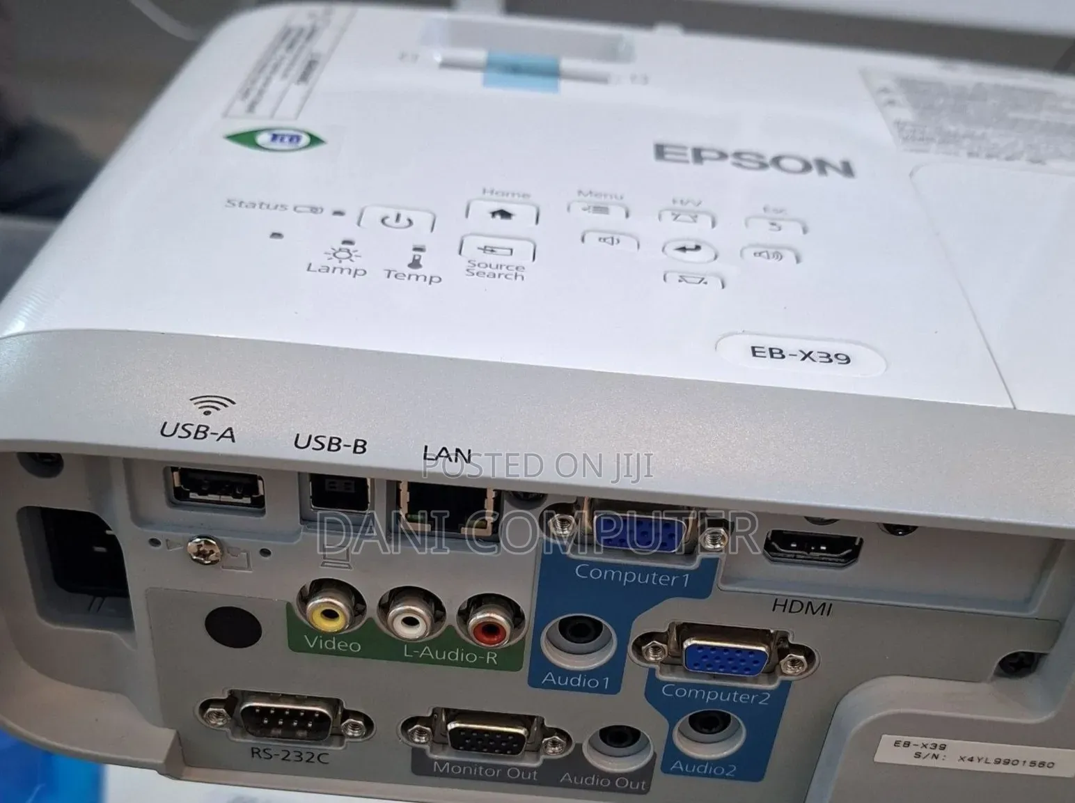 Brand New Epson Projector With Manual Has Remote Model Name: Eb-X