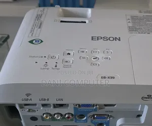 Brand New Epson Projector With Manual Has Remote Model Name: Eb-X