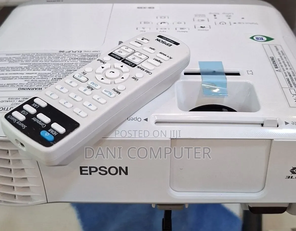 Brand New Epson Projector With Manual Has Remote Model Name: Eb-X