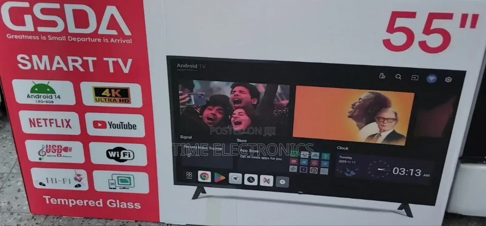 Gsda 55" New 2026 Smart Tv 10 Years Warranty_free Delivery