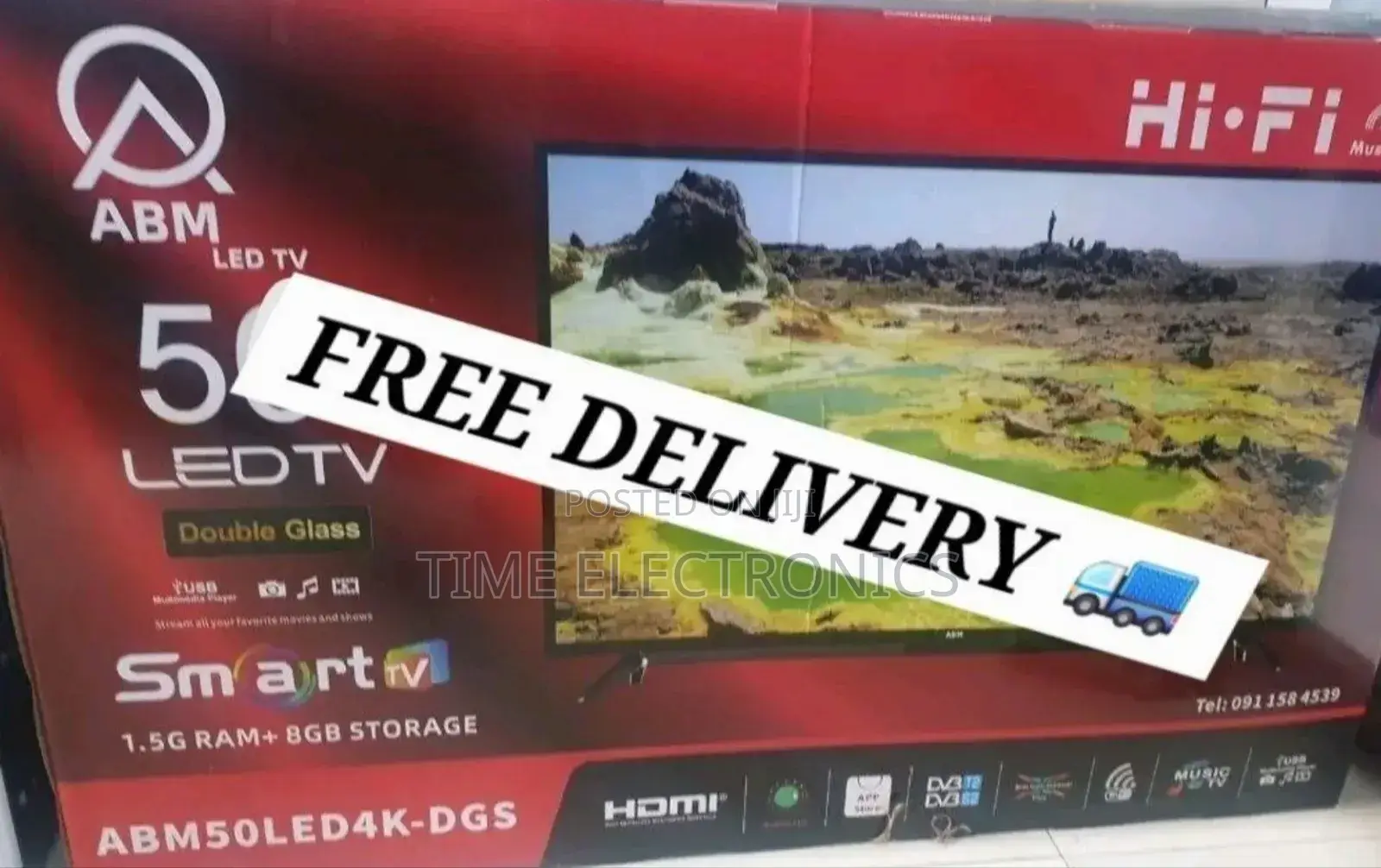 Abm 50" New 2026 Smart Tv 10 Years Warranty_free Delivery