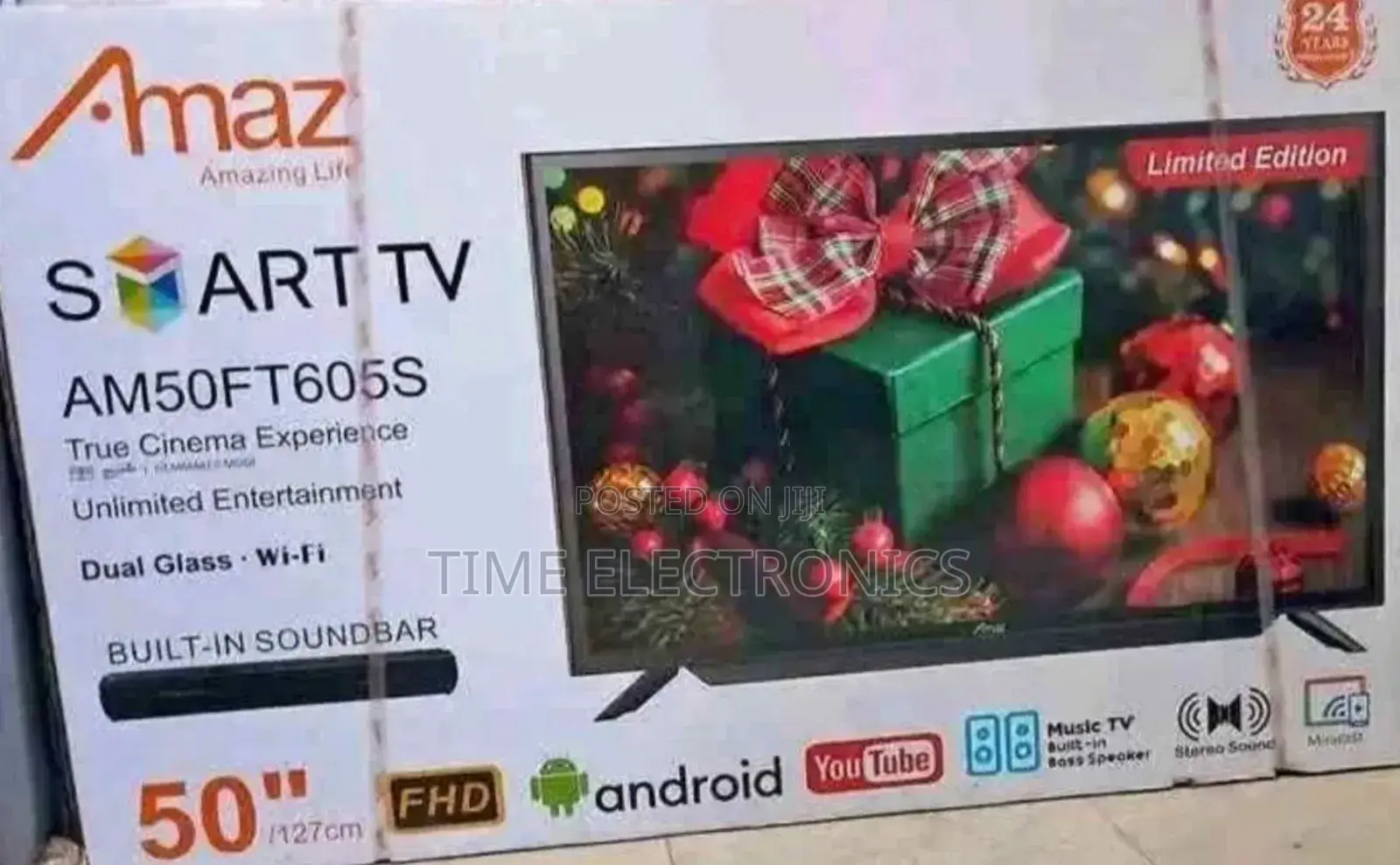 Amaz 50" New 2026 Smart Tv 10 Years Warranty_free Delivery