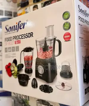 Food Processor Sonifer Sf-8027 9-in-1 in Black With a 400w Motor.