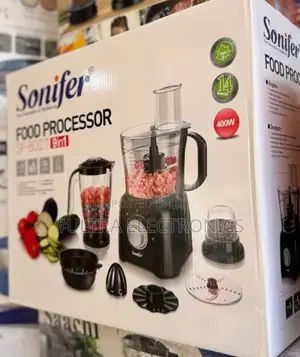 Food Processor Sonifer Sf-8027 9-in-1 in Black With a 400w Motor.