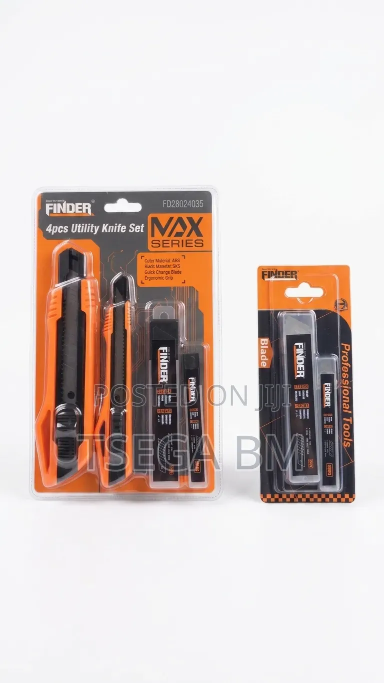 Finder 4 Piece Utility Knife Set With Extra Blade