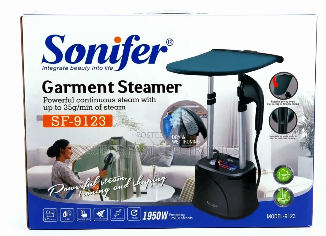 Sonifer Professional Garment Steamer Powerful 1950w Steam, Rotatable