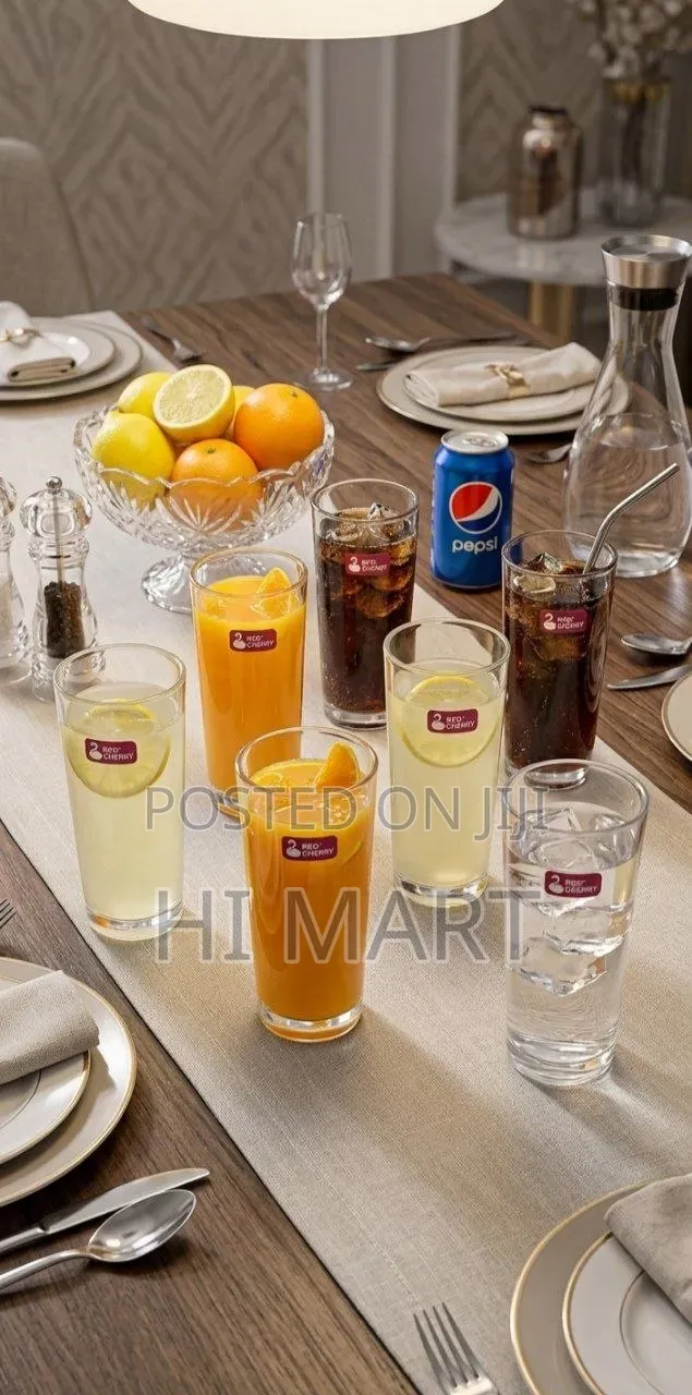 Red Cherry Top Quality Drinking Glass