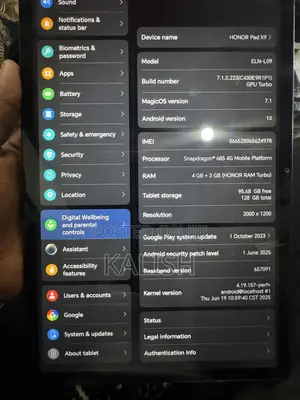 New Honor Pad X9 128 GB Gray