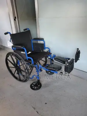 European Wheelchair, Blue Streak W/Flipbck Desk Arm Leg Rests D/S