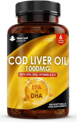 Cod Liver Oil Softgels 1000mg - 180 Cod Liver Soft Gels