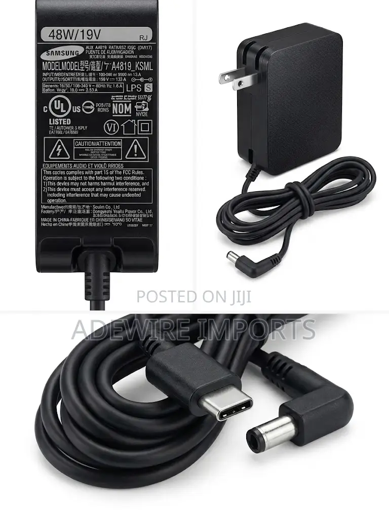 Samsung Type-C 48w/19v (Origional) Laptop Charger With Vat